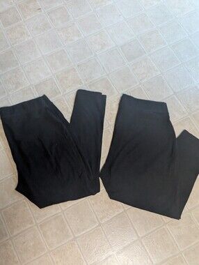 Torrid Women's Black Stretch Leggings - 2 Pair of Leggings